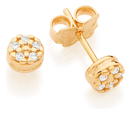 Brinco Infantil  Formato Redondo Cravejado P 526070 526070 em Oferta na Shopee