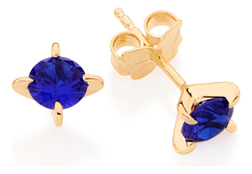 Brinco Solitário Com 2 Zircônias Redondas 526095 526095 em Oferta na Shopee