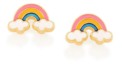 Brinco Infantil De Arco-íris Com Nuvens Rommanel 526500 526500 em Oferta na Shopee