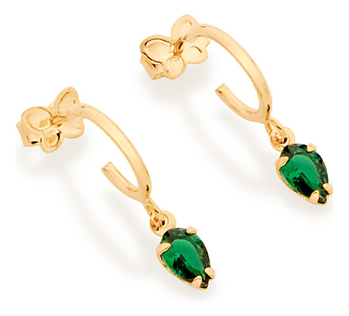 Brinco Meia Argola Composto Por 2 Zircônias 526515 526515 em Oferta na Shopee