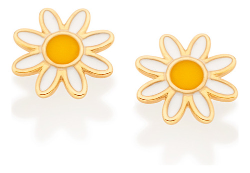 Brinco Infantil Formato Flor Margarida, Com 526711 526711 em Oferta na Shopee