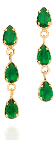 Brinco Composto Por 6 Cristais Gotas De 4x6 526746 526746