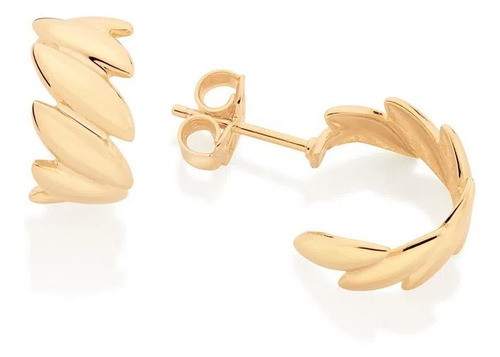 Brinco Argola Navetes Folheado A Ouro Rommanel 527091 527091