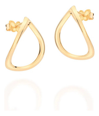 Brinco Vazado Rommanel Feminino Gota Folheado A Ouro 527181 527181 em Oferta na Shopee