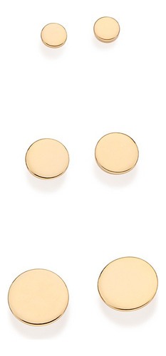 Kit Brinco Rommanel Folheado Ouro Redondo Liso 527272 527272 em Oferta na Shopee