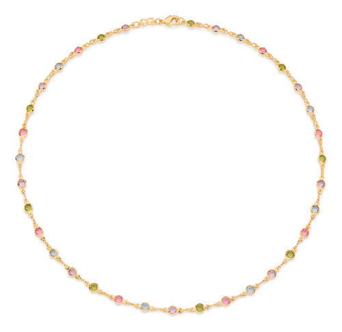 Cordão Formado Por Fio De Pedras Coloridas. 530872 530872 em Oferta na Shopee