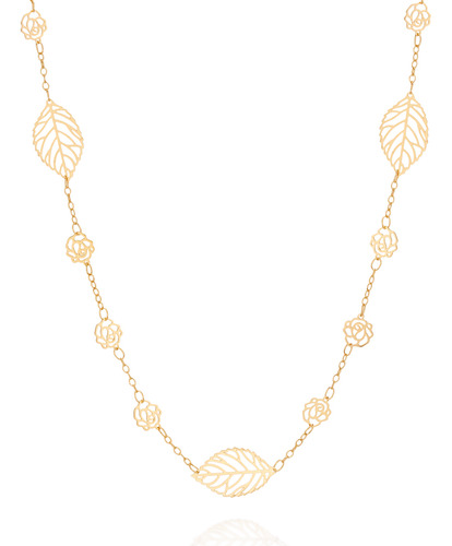 Cordão Formado Por Folhas E Rosas Vazadas, 531289 531289 em Oferta na Shopee