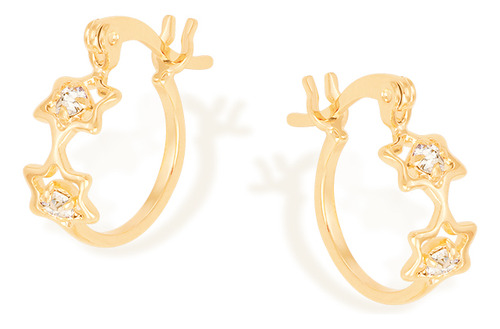 Brinco Argola Lisa Com Estrelas Vazadas E Cr 522369 522369 em Oferta na Shopee