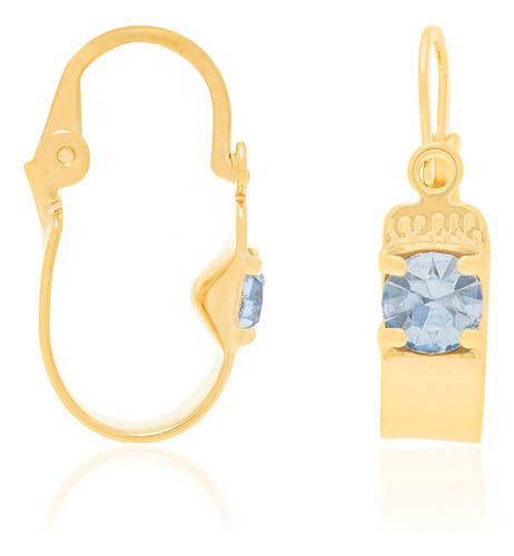 Brinco Argola Infantil Com Cristal Quadrado. 522404 522404 em Oferta na Shopee