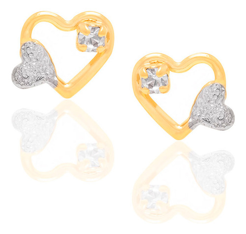 Brinco Formado Por Corações Com Cristais T 522545 522545