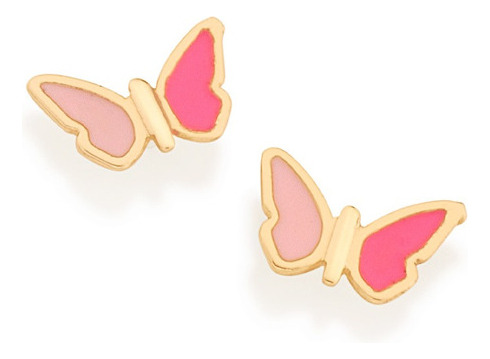 Brinco Borboleta Com Aplicação De Resina. Rommanel 526502 526502 em Oferta na Shopee