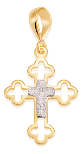 Pingente Formato Cruz Com Pontas Vazadas Apl 540609 540609