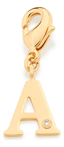 Berloque No Formato De Letra, Cravejado Por 542394 542394 em Oferta na Shopee