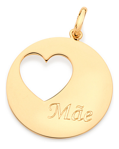 Pingente Medalha Escrito Mãe Com Coração 542602 542602 em Oferta na Shopee