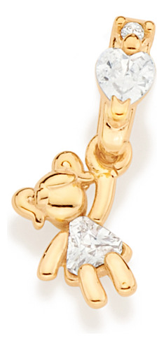 Pingente Menina Cravejado Por 1 Zircônia Fo 542607 542607