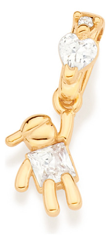 Pingente Menino Cravejado Por 1 Zircônia Ca 542608 em Oferta na Shopee