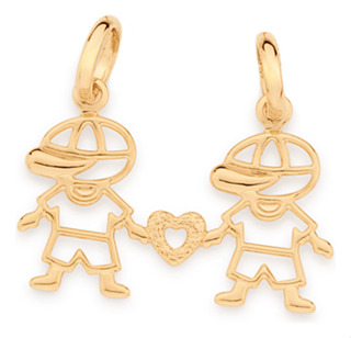 Pingente Formato Dois Meninos Unidos Por Cor 542646 542646 em Oferta na Shopee