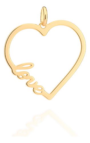 Pingente Formato Coração Vazado, Com Escri 542661 542661 em Oferta na Shopee