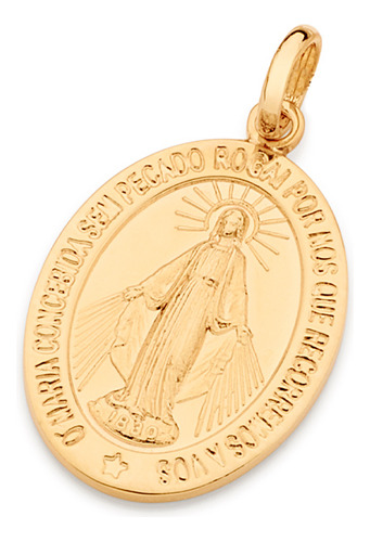 Pingente Medalha Formato Oval De Nossa Senho 542690 542690 em Oferta na Shopee