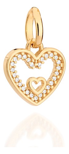 Pingente Formato Coração Vazado Cravejado 542706 542706 em Oferta na Shopee