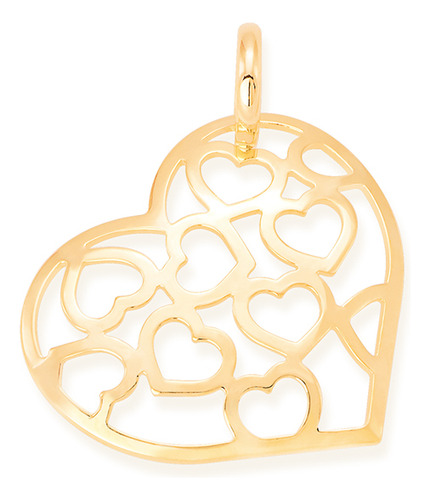 Pingente Formato Coração Com Corações Va 541163 541163 em Oferta na Shopee