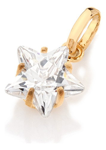Pingente  Solitário Formato Estrela Com Zir 541587 541587 em Oferta na Shopee