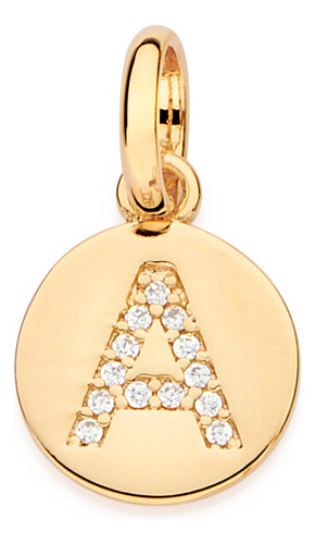 Pingente Redondo Com Letra Cravejada Por 6 Z 542722 542722 em Oferta na Shopee