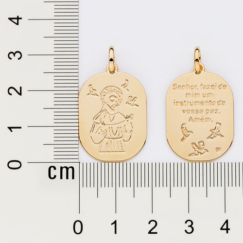 Detalhes do Pingente Medalha Com Um Lado Composto Por S? 542753 542753