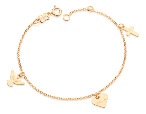 Pulseira Formada Por Corrente De Elo Cadeado 552041 552041