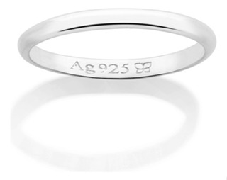 Aliança Lisa Meia Cana Com 2,0 Mm. 810207 810207 em Oferta na Shopee