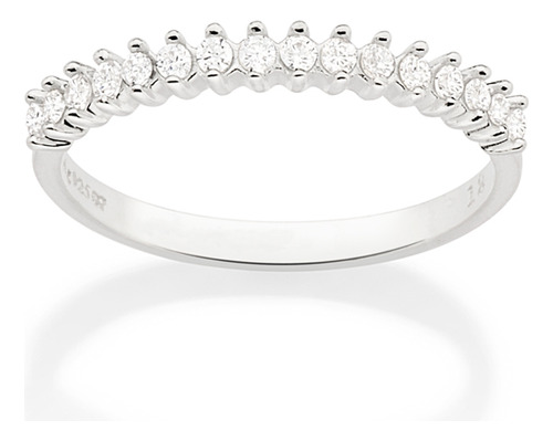 Meia Aliança Cravejada Por 16 Zircônias De 810228 810228 em Oferta na Shopee