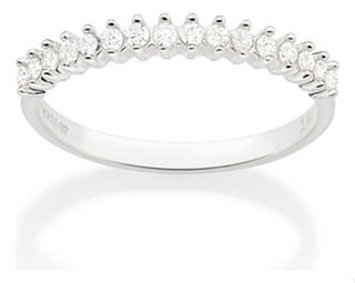 Meia Aliança Cravejada Por 16 Zircônias De 810228 810228 em Oferta na Shopee