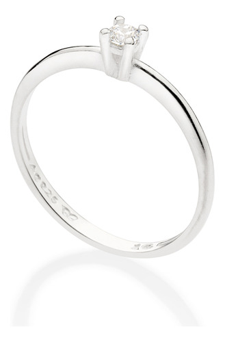 Anel Solitário Composto Por 1 Zircônia De 810251 810251 em Oferta na Shopee