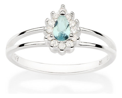 Anel Solitário Cravejado Por 12 Zircônias 810270 810270 em Oferta na Shopee