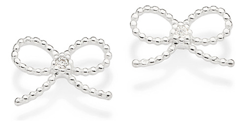 Brinco Formato Laço Cravejado Por 2 Zircôn 820119 820119 em Oferta na Shopee