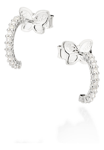 Brinco Meia Argola Cravejado Por 26 Zircôni 820155 820155 em Oferta na Shopee