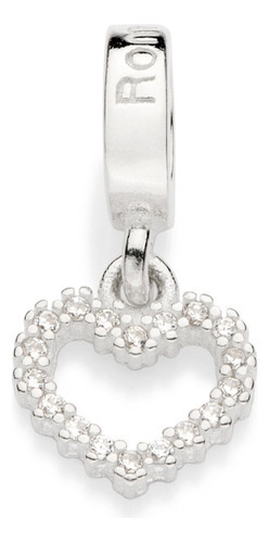 Berloque Composto Por Coração Cravejado Po 840075 840075 em Oferta na Shopee