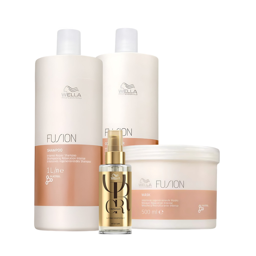 Wella Fusion Sha 1l Cond 1l Masc 500g Oil Reflections 100ml