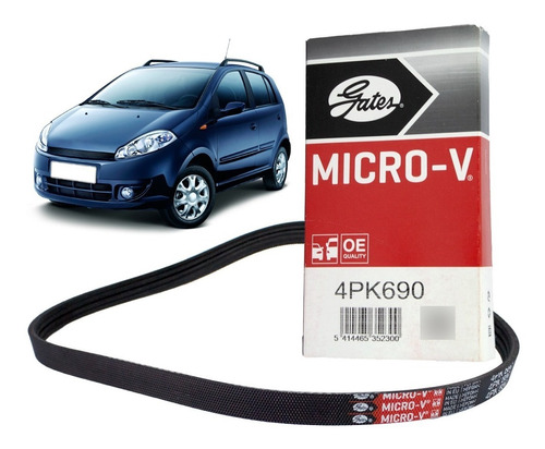 Correia Micro V Chery Face 1.3 16v 2009/.. em Oferta na Shopee