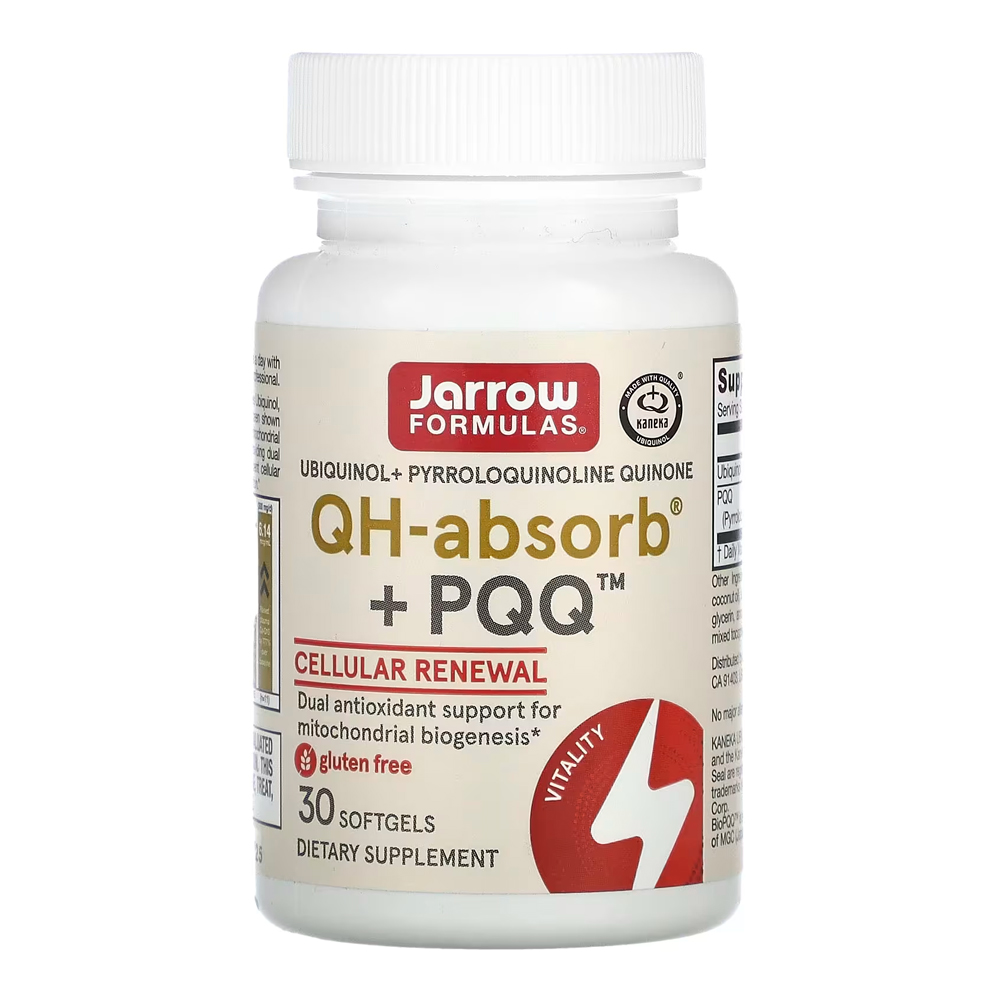 Ubiquinol Qh-Absorb + Pqq Jarrow 30 Softgels Importado