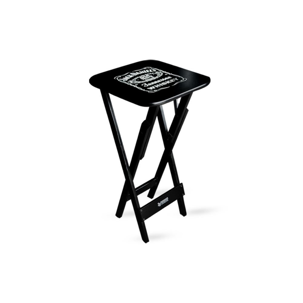 Mesa Bistrô Dobrável Jack Daniel S Madeira Preta Ideal Para Bares E Restaurantes