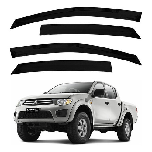 Calha De Chuva Fumê L200 Triton 2007 A 2015 4 Portas em Oferta na Shopee