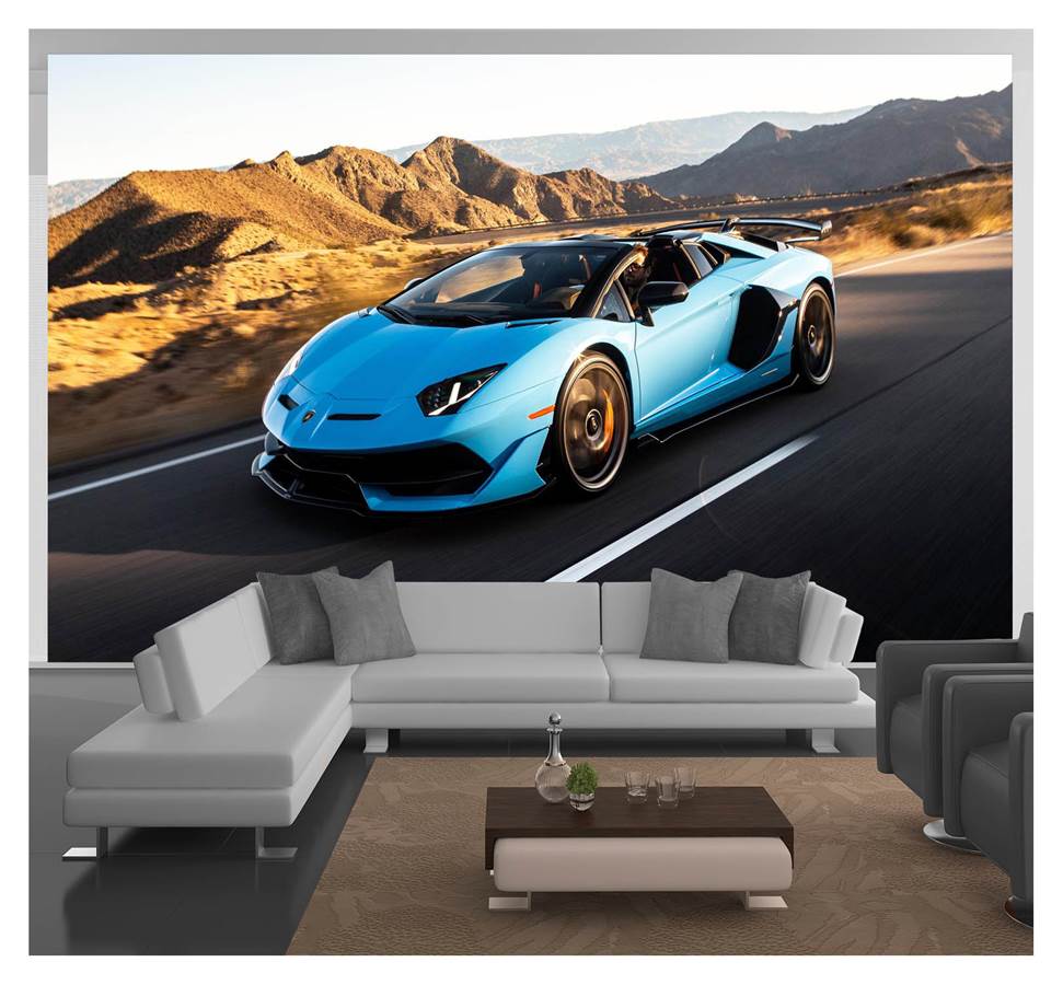 Adesivo de parede carro lamborghini esportivo sport corrida lambo papel de parede m² CAR 171