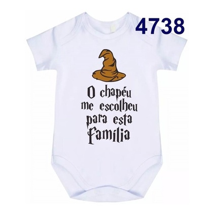 Roupa Body Bebê O Chapéu Me Escolheu Chapéu Seletor Cód 4738