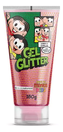 Cia da Natureza Monica Kids Gel Glitter Cabelos Finos 180g