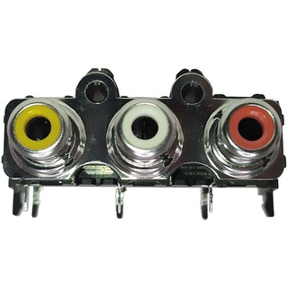 Conector Jack 3 Rca Femea Placa Pci