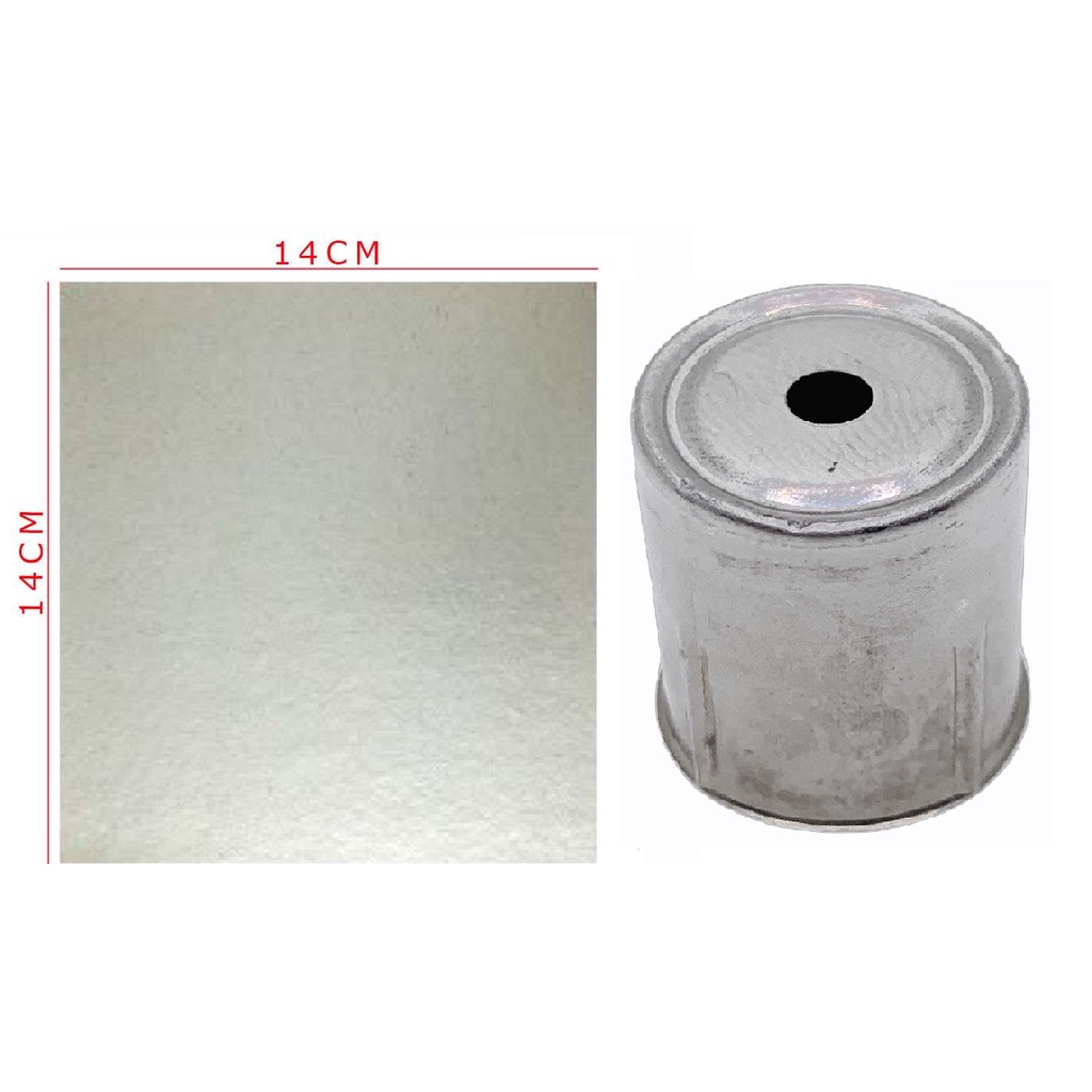 Kit Ponta Ponteira Bico Magnetron Microondas Redonda + Mica Micro-ondas 14x14cm