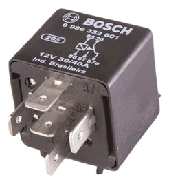 Rele Auxiliar 5 Term. 12v 30a C/suporte Preto