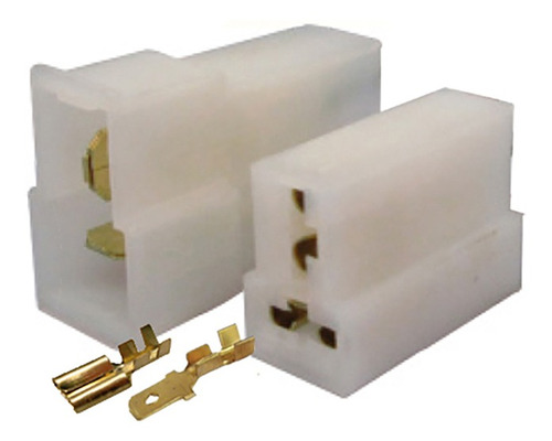 Conector  2 Vias Macho/femea     C/terminal em Oferta na Shopee