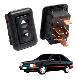 Botão Simples Vidro Elétrico Escort 87 88 89 90 91 92 Gl Xr3